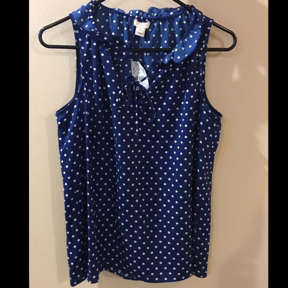 Polka Dot Jcrew Sleeveless top